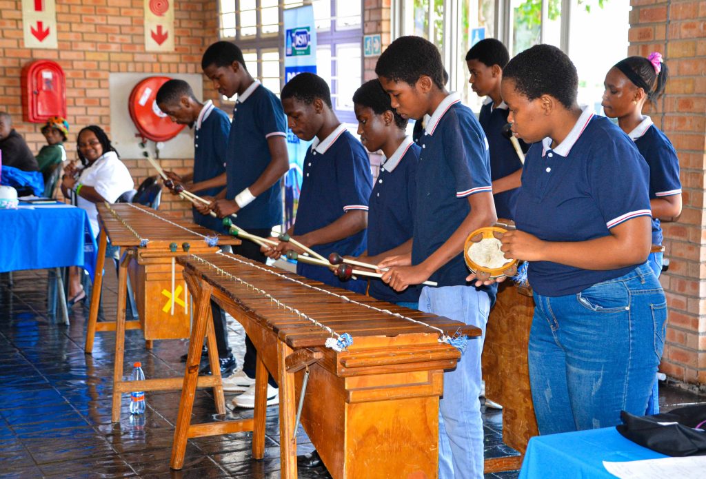 Marimba players at the eThekwini Municipality Public Art Exhibition