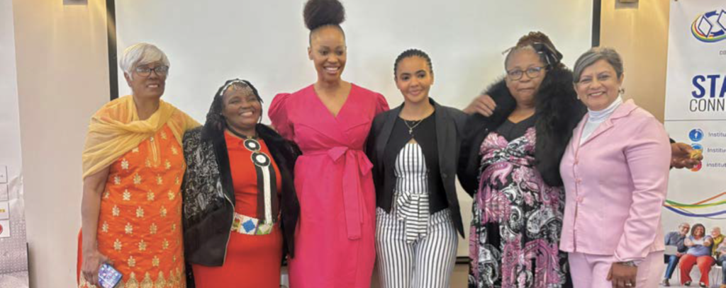 Councillor Maggie Johnson, Emelda Mjadu, Hlengiwe Sabelo, Nkosazana Mbatha, Zodwa Msweli and Moleen Planet.